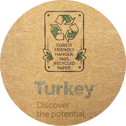 FOREST FRIENDLY HANGER. %100 RECYCLED PAPER